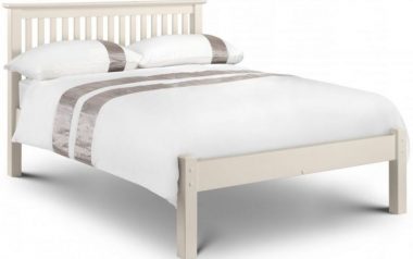 Barsa White 4'6 Double Low Foot-End Bed