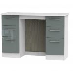 W Gloss Grey 6 Drawer Dressing Table