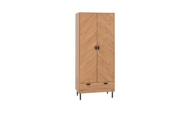 Linear 2 Door 1 Drawer Wardrobe
