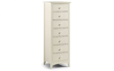 Barsa White 7 drawer Narrow Chest
