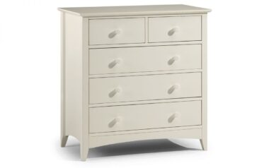 Barsa White 3+2 Drawer Chest