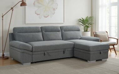 Astral Grey Corner Sofa Bed