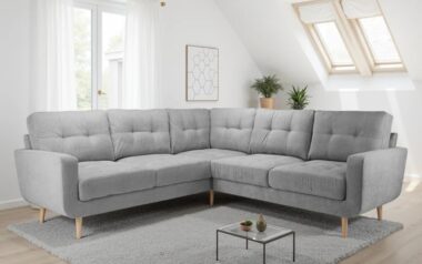 Aura Large Grey Corner Sofa
