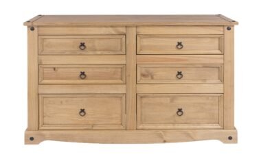 Edwardian Pine 3+3 Wide Chest