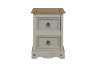 Edwardian Grey 2 Drawer Bedside