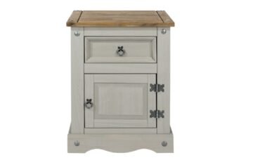 Edwardian Grey 1 Door 1 Drawer Bedside