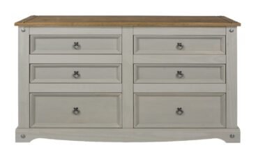 Edwardian Grey 3+3 Wide Chest