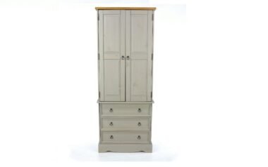Edwardian Grey 2 Door 3 Drawer Wardrobe