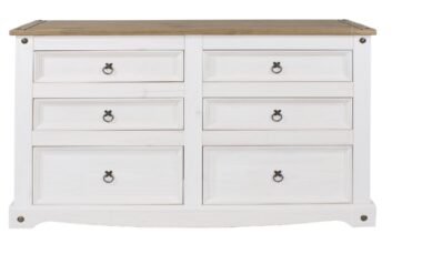 Edwardian White 3+3 wide chest