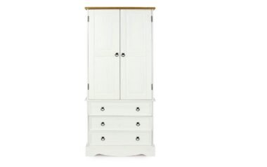 Edwardian White 2 Door 3 Drawer Wardrobe