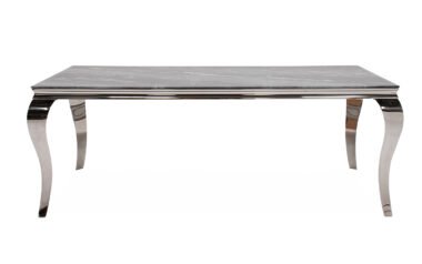 Fabine Grey Marble Dining Table