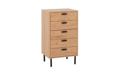 Linear 5 Drawer Narrow Chest