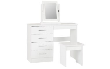 Avon  4 Drawer Dressing Table Set with Mirror
