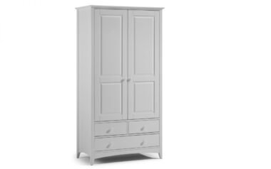 Barsa Grey 2 Door Combination Wardrobe