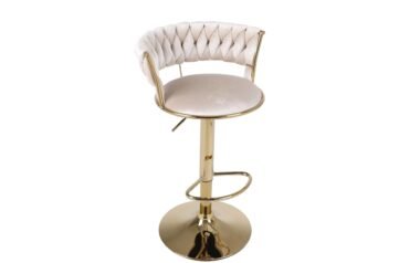 Camillia Velvet Swivel Gold Breakfast Bar Stools