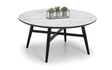 Karo Marble Effect Round Coffee Table