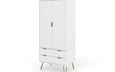 August White 2 Door 2 Drawer Wardrobe