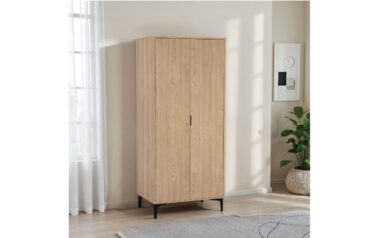 Mia Oak 2 Door Wardrobe