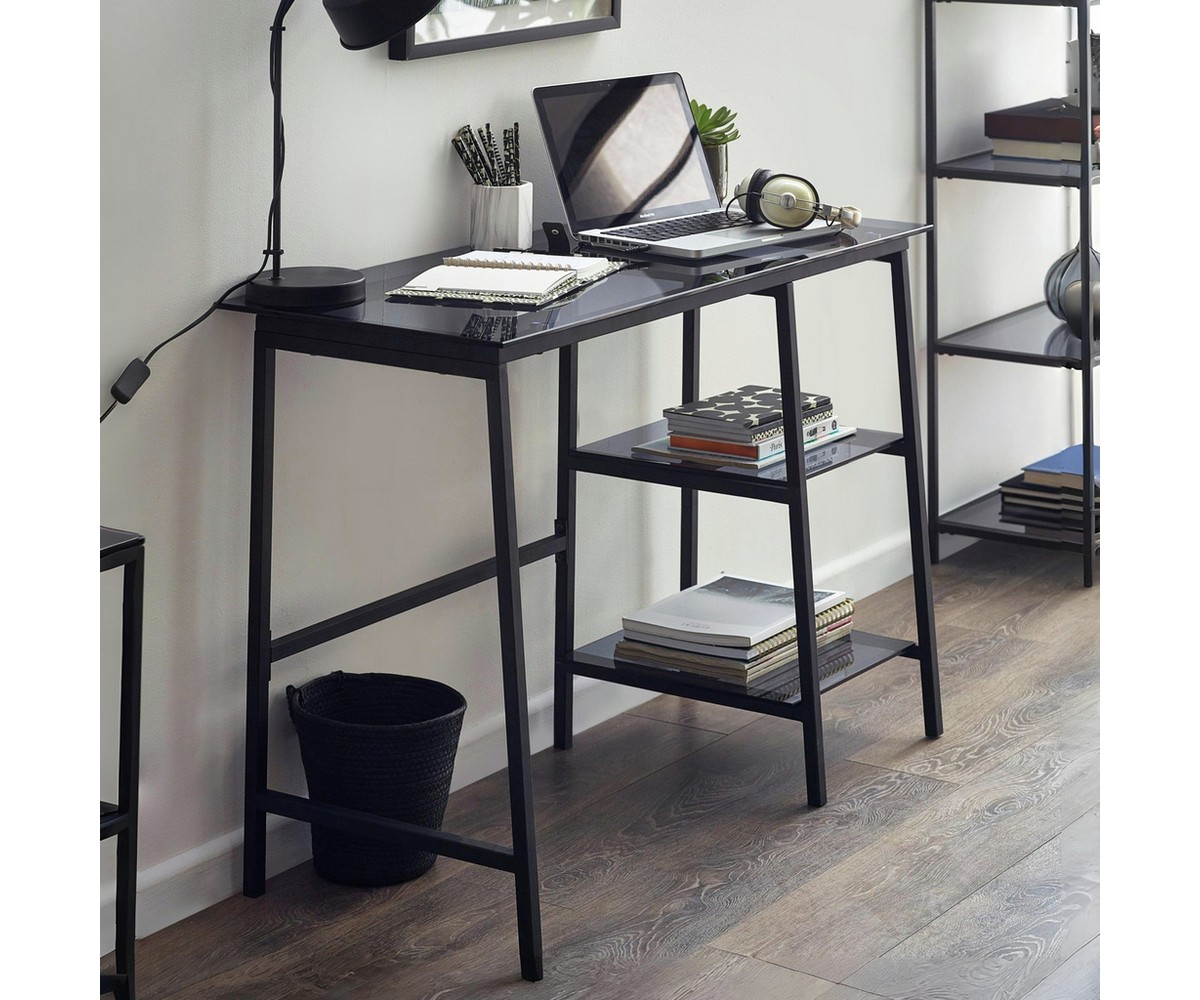 Chicago Desk – Glass & Black Chicago Desk – Glass & Black