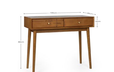 Lowry 2 Drawer Desk – Ash